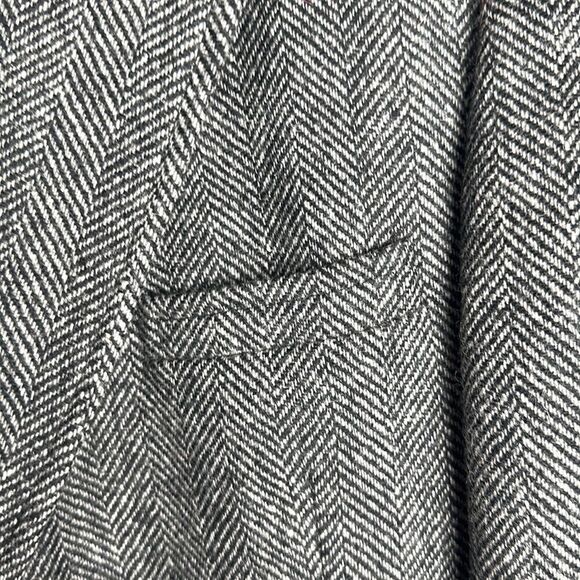Christopher Brooks Gray Wool Two-Button Single Vent Herringbone Sport Coat 42R - Picture 11 of 15